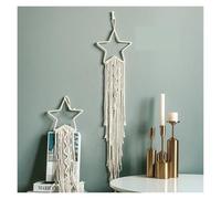 Dream Catcher Macrame Appeso a parete Arazzo for la casa Decorazione a forma di cuore Decorazione for ragazze per casa(Beige Star)