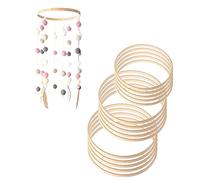 Dream Catcher Rings - Wooden Floral Hoop Set Wreath Macrame Craft Hoop Rings | Floral Hoop for DIY Dream Catcher, Wedding Wreath Decor, Wall Hanging Crafts