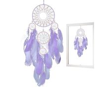 Dream Catchers - Iron Ring 60 x 16 x 2 cm | Handmade Car Dream Catcher, Five Rings Wall Hanging | Boho Decor For Kids Bedroom Living Room Car Office Gift