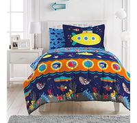 dream FACTORY Biancheria da letto in microfibra super morbida facile da lavare, poliestere, sottomarino blu navy, doppia