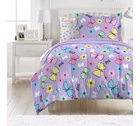 Dream Factory Sweet Butterfly Ultra Soft Microfiber Comforter Set, Purple, Full