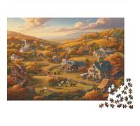 Dream Farm Town Puzzle 1000 Piezas De Cartón Grueso Rompecabezas DIY Mindfulness Para Actividades En Familia Como Regalo De Graduación 70x50cm/1000pcs