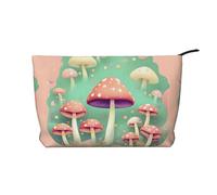 Dream Fungo Chiusura a Cerniera Borsa Trucco Corduroy Organizer Multifunzionale 22x7x17cm per Viaggi Campeggio Vacanze Fitness, Nero , Taglia unica