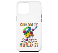 Dream It Build It Funny Blocks Bricks Toy Master Builder Custodia per iPhone 12 Pro Max