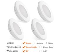 Dream Lighting Plafoniera 12v Faretti LED Camper Barca Interni Confezione da 4