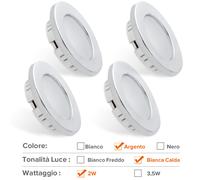 Dream Lighting Plafoniera 12v Faretti LED Camper Barca Interni Confezione da 4