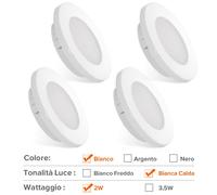 Dream Lighting Plafoniera 12v Faretti LED Camper Barca Interni Confezione da 4