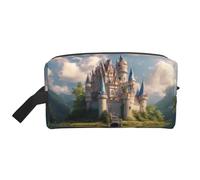 Dream-Like Fairy Tale Castle03 Borsa da viaggio per trucchi da viaggio Borsa da toilette portatile Organizer in tessuto Oxford per cosmetici Articoli da toeletta
