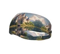 Dream-Like Fairy Tale Castle03 - Fasce elastiche per la testa, unisex, per allenamento, yoga, corsa