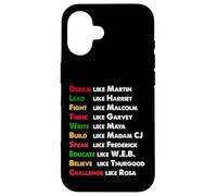 Dream Like Martin, Lead Like Harriet regalo su Black History Custodia per iPhone 16