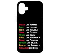 Dream Like Martin, Lead Like Harriet regalo su Black History Custodia per iPhone 16 Plus