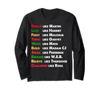 Dream Like Martin, Lead Like Harriet regalo su Black History Maglia a Manica