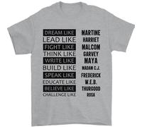 Dream Like Nero Vive Materia Storia Mese Uomo T-Shirt 100% IN Cotone