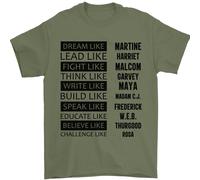 Dream Like Nero Vive Materia Storia Mese Uomo T-Shirt 100% IN Cotone