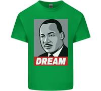 Dream Martin Luther King Nero Vive Materia T-Shirt Ragazzi Ragazze
