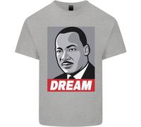 Dream Martin Luther King Nero Vive Materia T-Shirt Ragazzi Ragazze