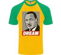 Dream Martin Luther King Nero Vive Materia Uomo S/S Baseball T-Shirt