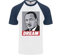 Dream Martin Luther King Nero Vive Materia Uomo S/S Baseball T-Shirt