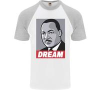 Dream Martin Luther King Nero Vive Materia Uomo S/S Baseball T-Shirt