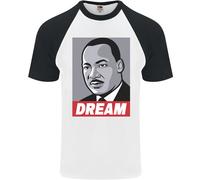 Dream Martin Luther King Nero Vive Materia Uomo S/S Baseball T-Shirt