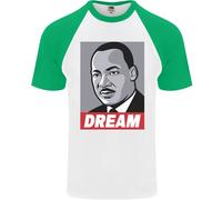 Dream Martin Luther King Nero Vive Materia Uomo S/S Baseball T-Shirt