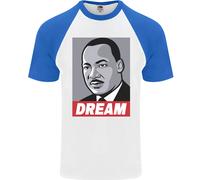 Dream Martin Luther King Nero Vive Materia Uomo S/S Baseball T-Shirt