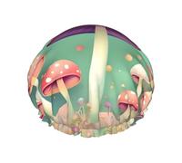 Dream Mushroom One Size La cuffia da doccia a doppio strato impedisce ai capelli di aggrovigliarsi durante la doccia e la cura della pelle.