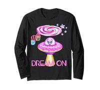 Dream On Alien Donut UFO Candy Planet Kawaii Estetica Maglia a Manica