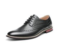 DREAM PAIRS Bruno Marc Scarpe Eleganti Uomo Scarpe Oxford Uomo Stringate Derby Basse Oxford Vintage Elegante Nero Prince-3 Taglia 47EU/13US
