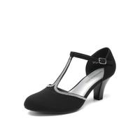 DREAM PAIRS Decollete Donna Cinturino T Eleganti | Design T-strap vintage, tacco blocco 6,5 cm, materiali versatili, per occasioni speciali.