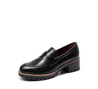 DREAM PAIRS Donna Mocassini Casual con Plateau e Comodi Mocassini Scarpe Piatte Eleganti Primavera Estate Autunno,Size 38.5,Nero-Pu,SDLS2319W