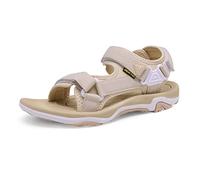 DREAM PAIRS Donna Sandali Sportivi da Trekking Piatti con Suola in TPR Antiscivolo per Escursioni in Spiaggia,Size 39,Beige,DSA214