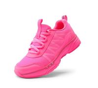 DREAM PAIRS DuraPlay - Scarpe da tennis per ragazzi e ragazze, antiscivolo, per corsa, camminata, leggere, con lacci, per bambini piccoli e grandi, Rosa caldo, 6 Big Kid