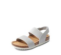 DREAM PAIRS Espadrillas da Donna con Punta Aperta Sandali Eleganti con Plateau Sandali con Zeppa Elastici con Cinturino alla Caviglia,Size 38,Grigio,SDPW2202W-E