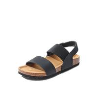DREAM PAIRS Espadrillas da Donna con Punta Aperta Sandali Eleganti con Plateau Sandali con Zeppa Elastici con Cinturino alla Caviglia,Size 36,Nero,SDPW2202W-E