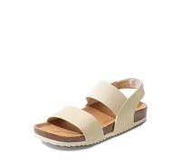 DREAM PAIRS Espadrillas da Donna con Punta Aperta Sandali Eleganti con Plateau Sandali con Zeppa Elastici con Cinturino alla Caviglia,Size 41,Beige,SDPW2202W-E