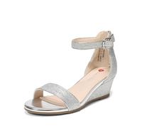 DREAM PAIRS Estivi Sandali con Zeppa e Plateau per Bambine e Ragazzine - Modello Flatform a Punta Aperta per Cerimonie e Feste