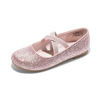 DREAM PAIRS Kids Ballerine Scarpe da Principessa Scarpe Eleganti da Ragazza di Fiori per Ragazze Festa di Nozze,Size 25,Rosa,Angie-2
