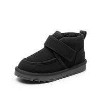 DREAM PAIRS Kids FuzzyGo Stivali da Tip Tap per Bambini Bambino Bambina Stivali da Neve Invernali Impermeabili Stivali Caldi Foderati in Pelliccia Sintetica Unisex,Size 26.5,Nero,SDSB2407K