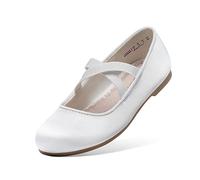 DREAM PAIRS Kids Mary Jane Bambina Strap Ballerine Ragazze Principessa Scuola Piatte Scarpe Bianco ANGIE-2-NEW-E Taglia 29 (EUR)