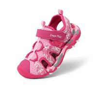 DREAM PAIRS Kids Sandali Sportivi per Bambini Unisex Estivi Scarpe da Trekking con Punta Chiusa per Sport all'Aria Aperta Ragazzi,Size 37,Rosa Caldo/Rosa,SDAS2305K-E