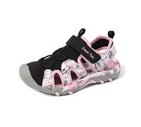 DREAM PAIRS Kids Sandali Sportivi per Bambini Unisex Estivi Scarpe da Trekking con Punta Chiusa per Sport all'Aria Aperta Ragazzi,Size 33,Rosa/Nero,SDAS2305K-E