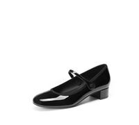 DREAM PAIRS Mary Jane Donna - Comode Eleganti Scarpe Slip-on con Tacco Basso e Largo - Modello Chiuso a Punta Tonda, Ldeale per Lavoro e Tempo Libero,Size 38.5,Nero,SDPU26008W