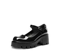 DREAM PAIRS Mary Jane Plateau Donna,Nero-Pat,39