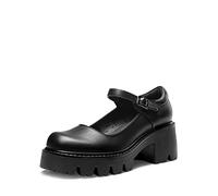 DREAM PAIRS Mary Jane Plateau Donna,Nero-Pu,38