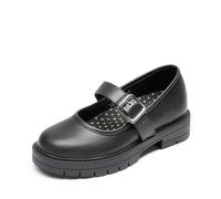 DREAM PAIRS Mary Jane - Scarpe per uniforme scolastica con plateau, per bambine e ragazze, Nero, 12 Little Kid