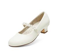 DREAM PAIRS Mary Jane Strap Bambine e Ragazze Scarpe Basse Ballerine Principessa Scarpe pada Matrimonio,Size 32,Avorio/Pu,SDFL2403K