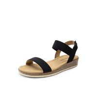 DREAM PAIRS Sandali Alla Moda da Donna Comode Scarpe con Tacco a Zeppa e Suola Leggera per Camminare Spiaggia Viaggi,Size 40.5,Nero,DWUMFS2525
