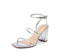 DREAM PAIRS Sandali Donna con Tacco, Argento, 40.5 EU