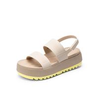 DREAM PAIRS Sandali Donna Zeppa Plateau,Sabbia,40.5